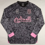 2024/25 Palestine Black Long Sleeve Soccer Jersey 阿拉伯文