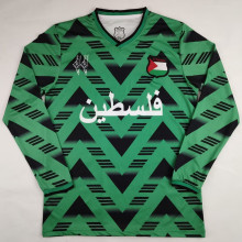 2025 Palestine Retro Style Long Sleeve Soccer Jersey