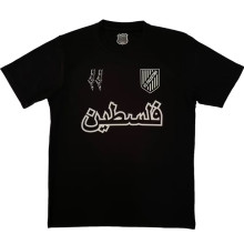 2025 Palestine Black Fans Soccer Jersey 反光标阿拉伯文