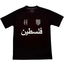 2025 Palestine Black Fans Soccer Jersey 白阿拉伯文