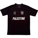 2025 Palestine Black Fans Soccer Jersey 白英文