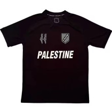 2025 Palestine Black Fans Soccer Jersey 白英文