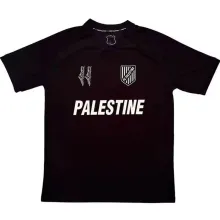 2025 Palestine Black Fans Soccer Jersey 白英文