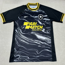 2024/25 Botafogo 4Th  Black Fans Soccer Jersey 胸前有广告