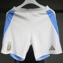 2024/25 Argentina Home White Player Version Shorts Pants 球员版