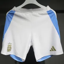 2024/25 Argentina Home White Player Version Shorts Pants 球员版