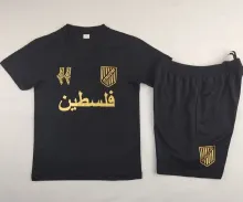 2025 Palestine Kids Soccer Jersey 金色阿拉伯文