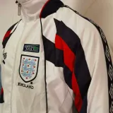 1998 England White Retro Style Windbreaker