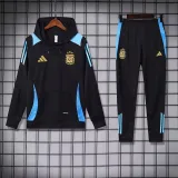 2025 Argentina Black Hoody Zipper Jacket Tracksuit