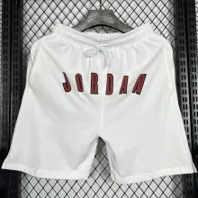 2025 Jordan White Pure Cotton Fabric Casual Short Pants M005