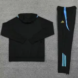 2025 Argentina Black Hoody Zipper Jacket Tracksuit