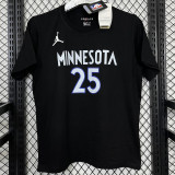2025 Jordan ROSE #25 Black High Quality Casual T-Shirt T160