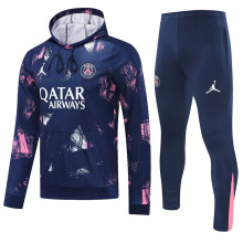 2025 PSG Royal Blue Hoody Zipper Jacket Tracksuit