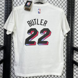 2025 Miami HEAT BUTLER #22 White High Quality Casual T-Shirt  T149