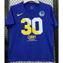 2025 Warriors CURRY #30 Blue High Quality Casual T-Shirt  T193