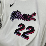 2025 Miami HEAT BUTLER #22 White High Quality Casual T-Shirt  T149