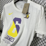 2025 Lakers JAMES #6 White High Quality Casual T-Shirt T190