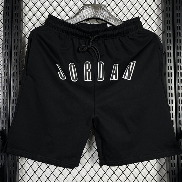 2025 Jordan Black Pure Cotton Fabric Casual Short Pants M005