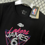 2025 Lakers JAMES #6 Black High Quality Casual T-Shirt  T163