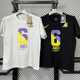 2025 Lakers JAMES #6 White High Quality Casual T-Shirt T190