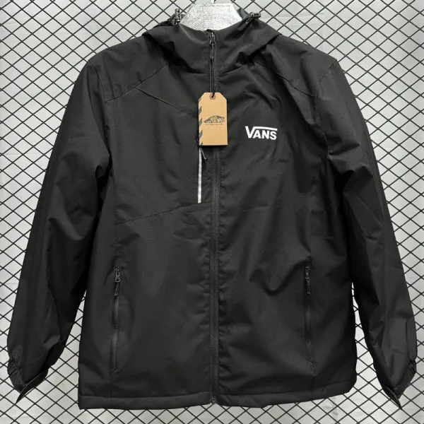 2025 VANS Velvet Thickened warm Black Outdoor Jackets #F7加绒冲锋衣