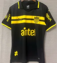 2025 Atletico Penarol Black Fans Soccer Jersey 背后上下都有广告