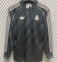 2025 RM Special Edition Black Retro Style Long Sleeve Soccer Jersey
