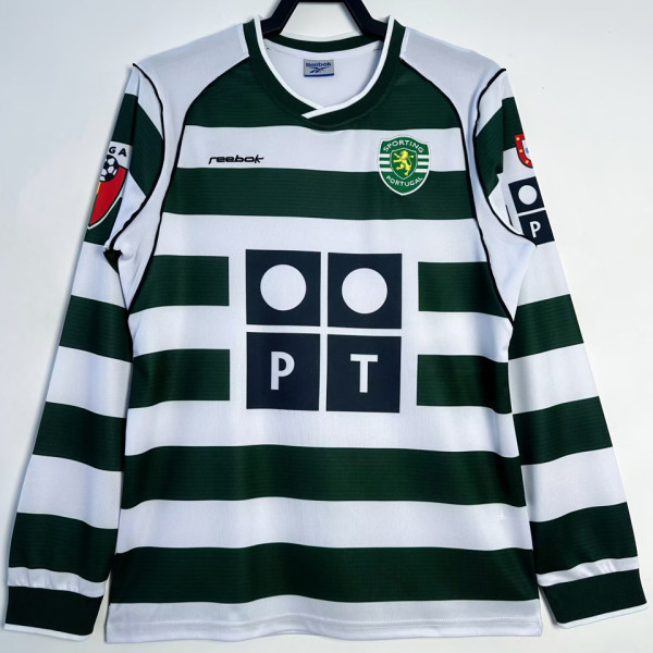 2001/03 Lisbon Home Retro Long Sleeve Soccer Jersey