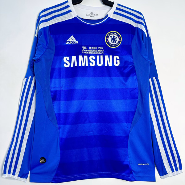 2011/12 CFC Home UCL Final Version Retro Long Sleeve Retro Soccer Jersey