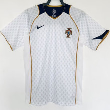 2004 Portugal Away White Retro Soccer Jersey