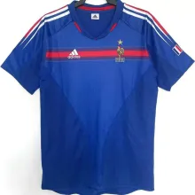 2004 France Home Blue Retro Soccer Jersey