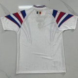 1996 France White Away Retro Soccer Jersey