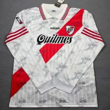 1996 River Plate Home Retro Long Sleeve  Soccer Jersey