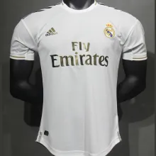 2019/20 RM Home White Retro Player Version Soccer Jersey 球员版