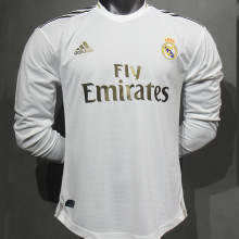 2019/20 RM Home Retro Player Version Long Sleeve Soccer Jersey 球员版
