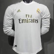2019/20 RM Home Retro Player Version Long Sleeve Soccer Jersey 球员版