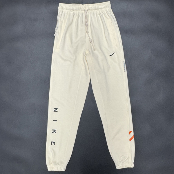 2025 Nk~ White Pure Cotton Sports Trousers Zipper style