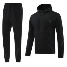 2025 AD~ Black Zipper Jacket Tracksuit