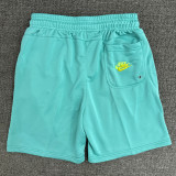 2025 NK Green Embroidered Multicolor Logo Casual Short Pants CN02湖绿