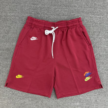 2025 NK Jujube red Embroidered Multicolor Logo Casual Short Pants CN02枣红