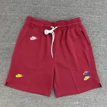 2025 NK Jujube red Embroidered Multicolor Logo Casual Short Pants CN02枣红