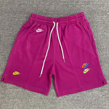 2025 NK Purple Embroidered Multicolor Logo Casual Short Pants CN02紫