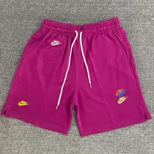 2025 NK Purple Embroidered Multicolor Logo Casual Short Pants CN02紫