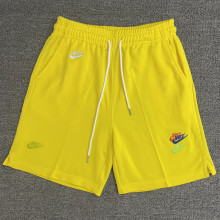 2025 NK Yellow Embroidered Multicolor Logo Casual Short Pants CN02黄