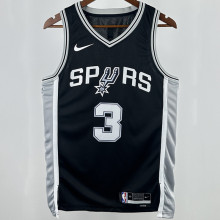 2023/24 Spurs PAUL  #3  Black  NBA Jerseys