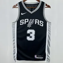 2023/24 Spurs PAUL  #3  Black  NBA Jerseys