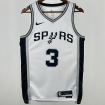 Spurs PAUL  #3  White NBA Jerseys