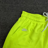2025 NK Fluorescent Green Embroidered Multicolor Logo Casual Short Pants  CN02萤光绿
