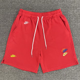 2025 NK Red Embroidered Multicolor Logo Casual Short Pants CN02大红
