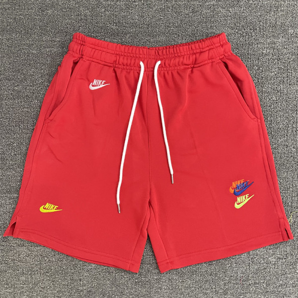 2025 NK Red Embroidered Multicolor Logo Casual Short Pants CN02大红